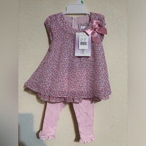 NWT Lavender By US Angels Two Piece Pants & Top Size 18M in Pink